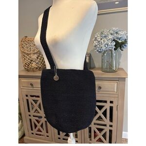 Navy blue hand crochet Shoulder Bag